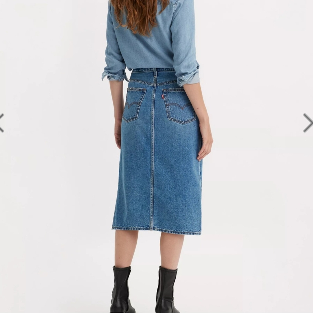 Levi's Blue Pencil Midi Skirt for Work